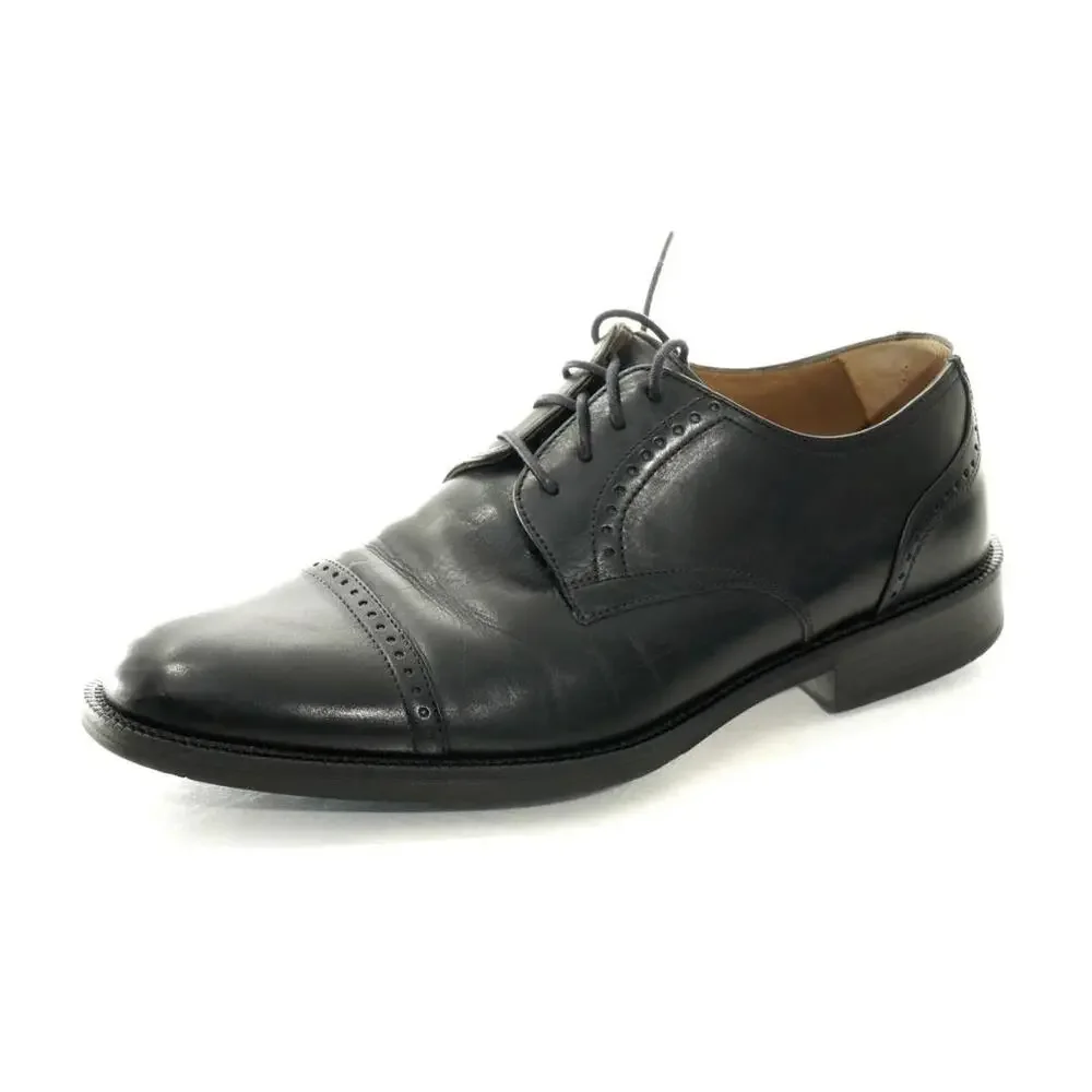 Johnston And Murphy Cap Toe Black Leather Oxfords Men's Sz 8.5M Shoes